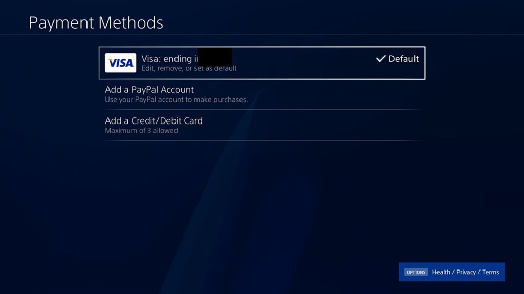 How to Add/Remove Credit Card/PayPal on PS4 