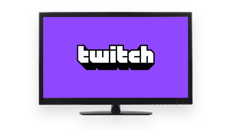 Twitch logo on TV