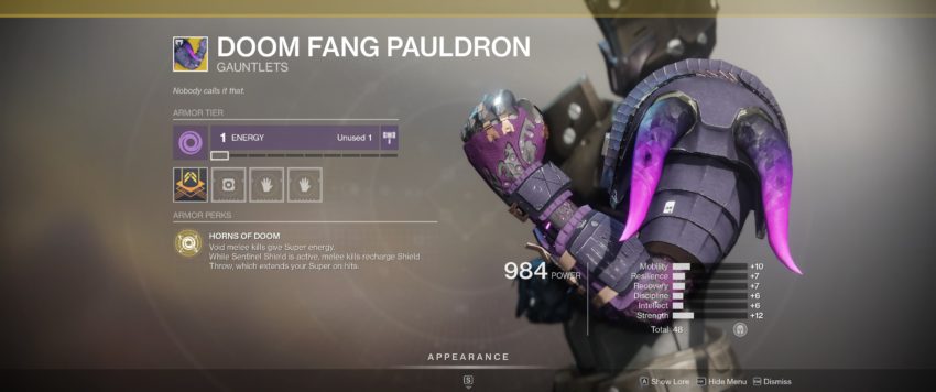 Doom Fang Pauldron