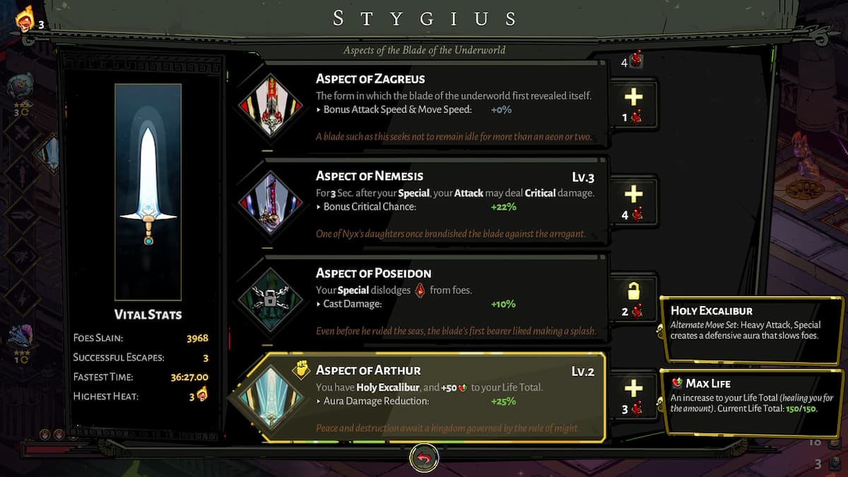 How To Unlock All Weapon Aspects In Hades - Gamepur