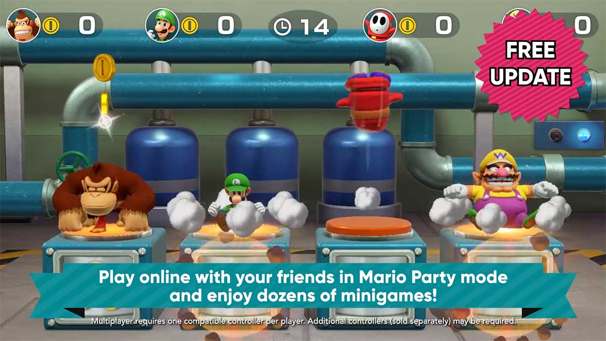 Supercharged Super Mario Party update adds online play Gamepur