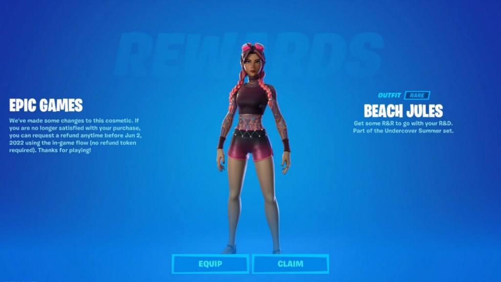 why-can-you-not-claim-the-beach-jules-skin-in-fortnite-answered-gamepur