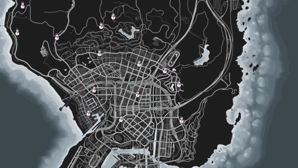 Where to find all snowmen in GTA V Online Gamepur