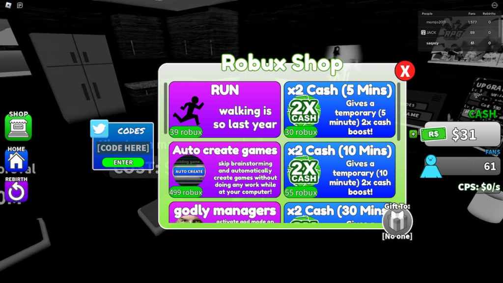 Make Roblox Games To Become Rich and Famous codes