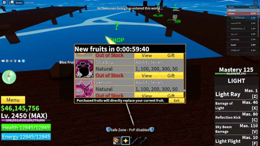 Blox Fruits: Shadow Fruit PvP Guide - Item Level Gaming