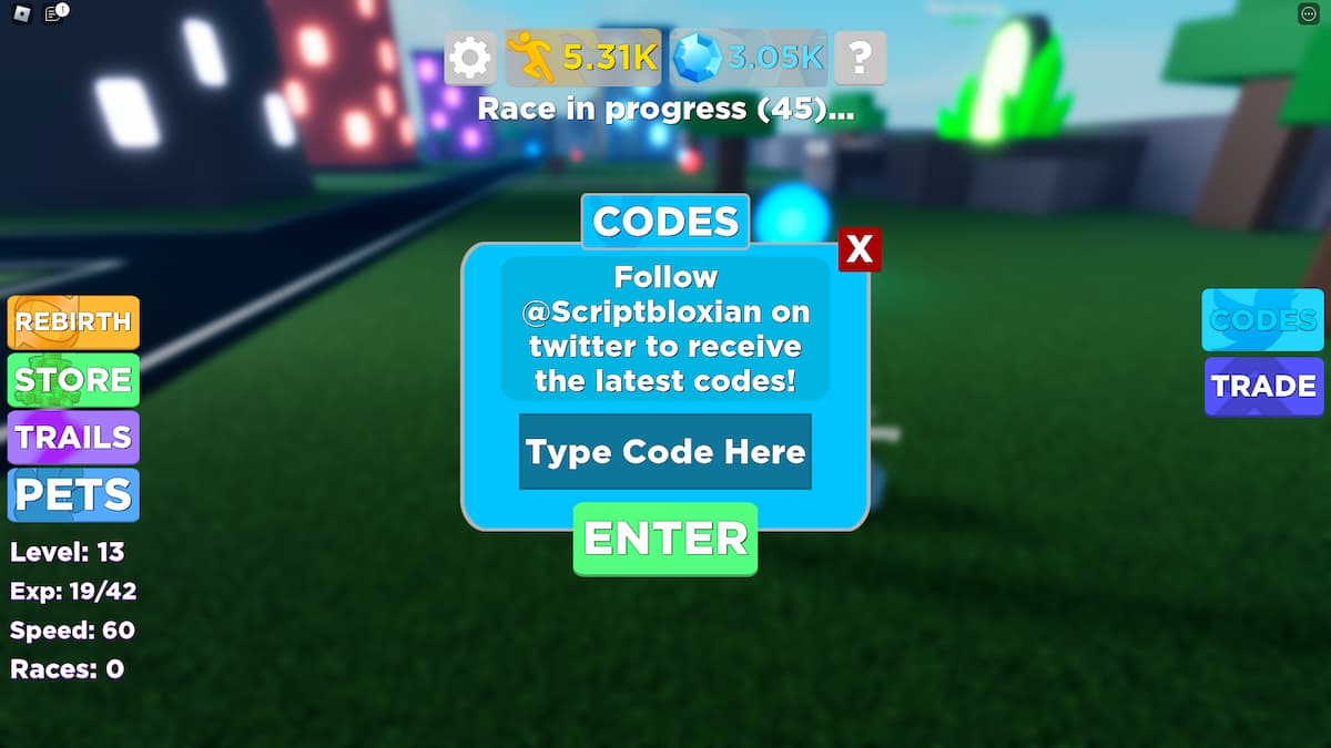 Roblox Legends of Speed codes Gamepur