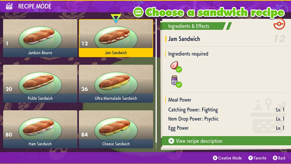 How to make an Item Drop Power sandwich in Pokémon Scarlet and Violet ...