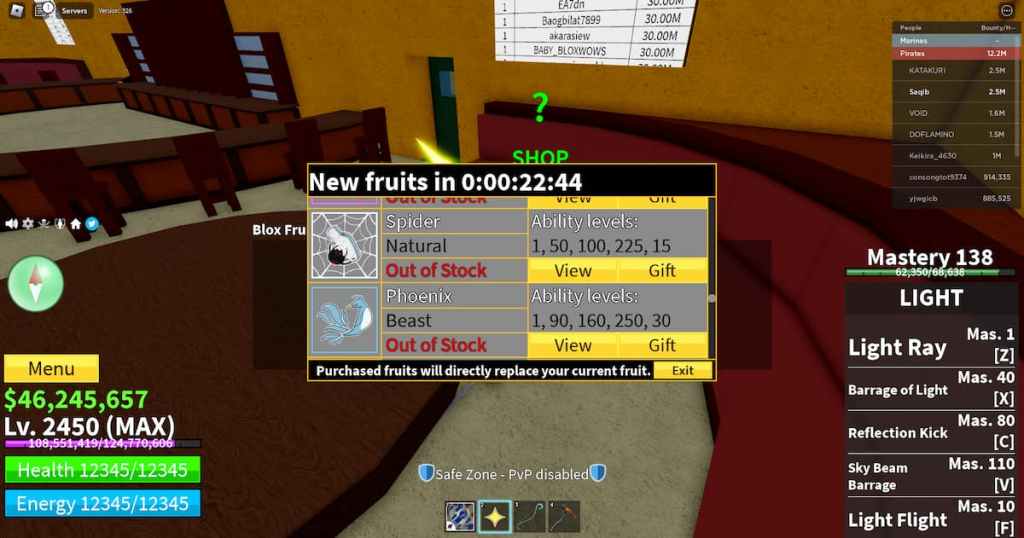 New SPIDER FRUIT Showcase & Release Date in Bloxfruits 