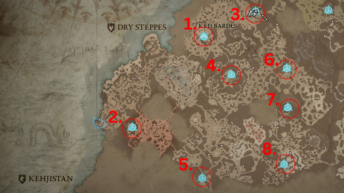 Diablo 4 - All Waypoint Locations - Gamepur