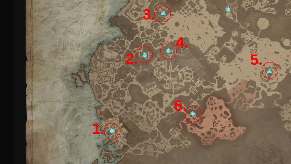 Diablo 4 - All Waypoint Locations - Gamepur