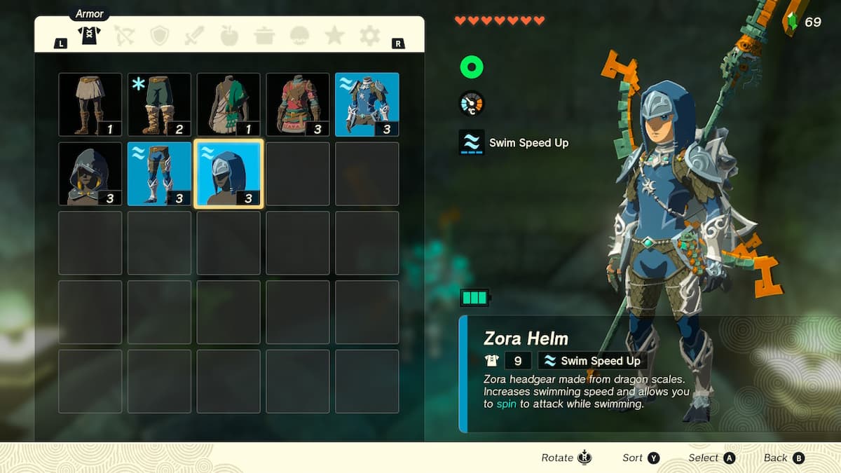 NexusMoD RU   The Legend Of Zelda Tears Of The Kingdom Zora Helm Stats 