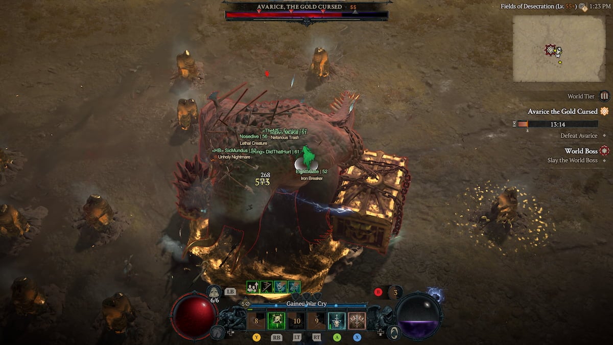 Diablo 4 All World Boss Spawn Timers Where To Find Them Gamepur   World Boss Avarice The Gold Cursed 