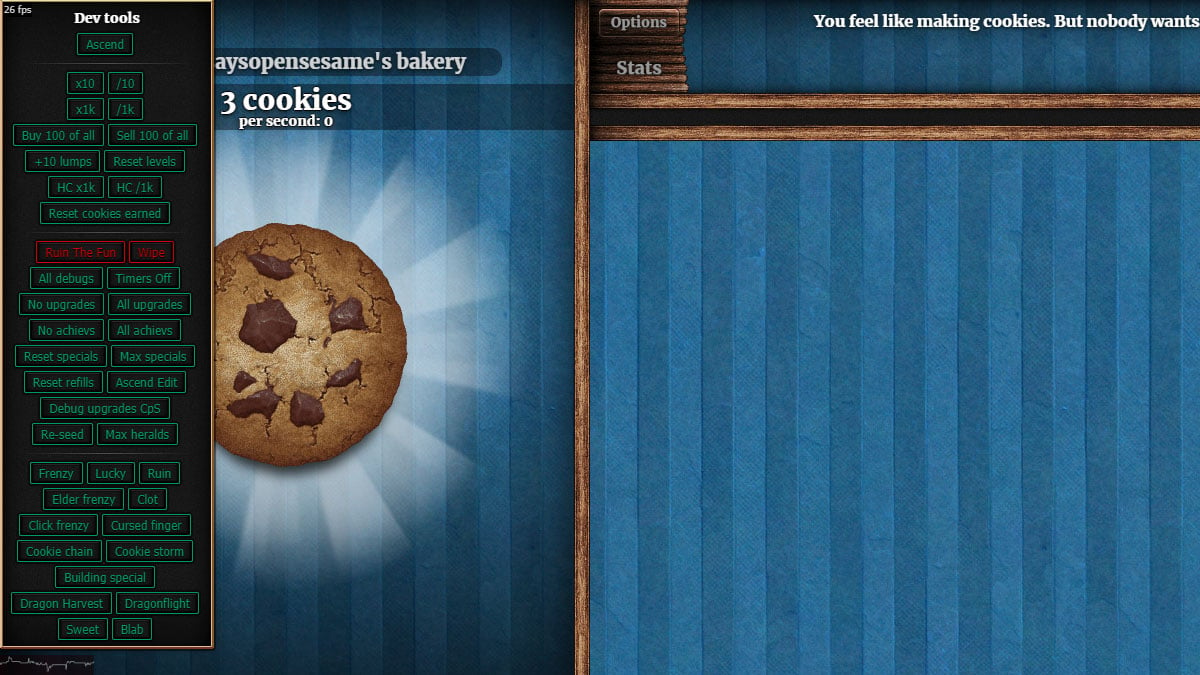 Cheat Name For Cookie Clicker 2024 Audra Candide   Cookie Clicker Saysopensesame Debug Menu 