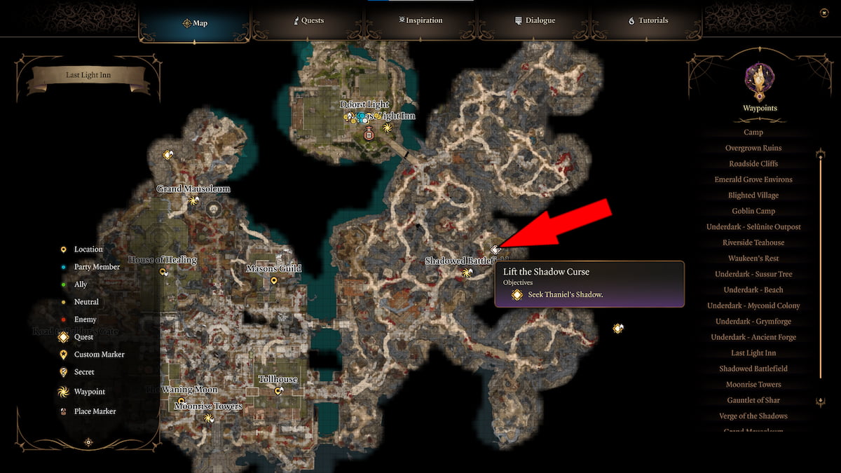 Thaniels Shadow Location In Baldurs Gate 3 