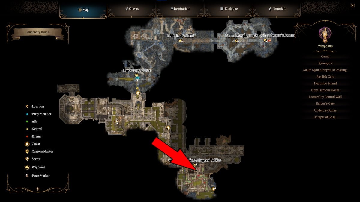 Baldur S Gate 3 Wie Man Aid The Underduke In BG3 Abschlie T   The Guild Location In Baldurs Gate 3 