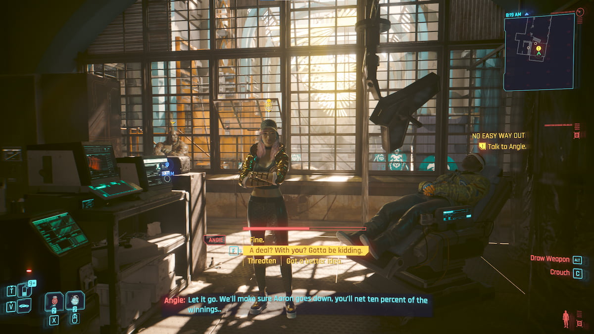 Cyberpunk 2077 No Easy Way Out Should You Make a Deal With Angie, Make