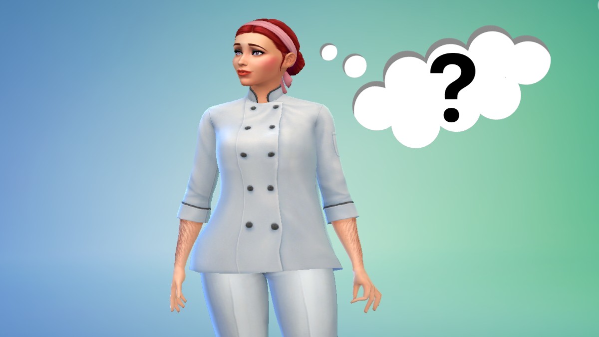 The Sims 4 How To Change Career Outfits   Sims 4 Chef Outfit Thinking 