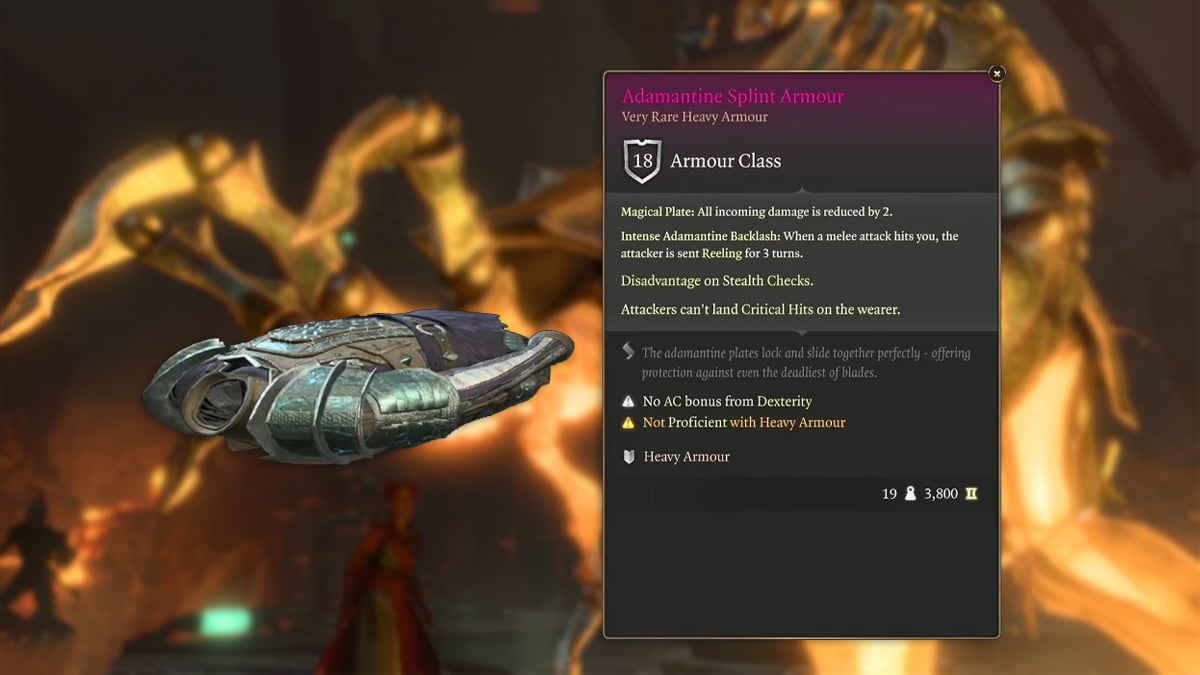 Baldurs Gate 3 Best Adamantine Forge Items Ranked Tier List Gamepur   Adamantine Splint Armour 