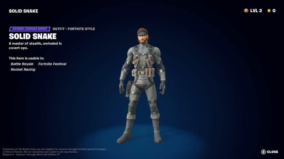 Fortnite Solid Snake Skins: Release Date & How to Get Them