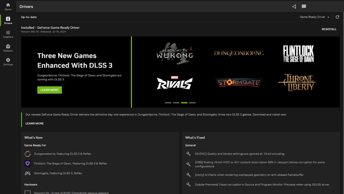 Flintlock The Siege of Dawn Game Ready Drivers Nvidia App
