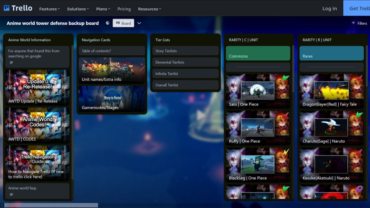 Anime World Tower Defense Trello Link And Discord Server (August 2024)