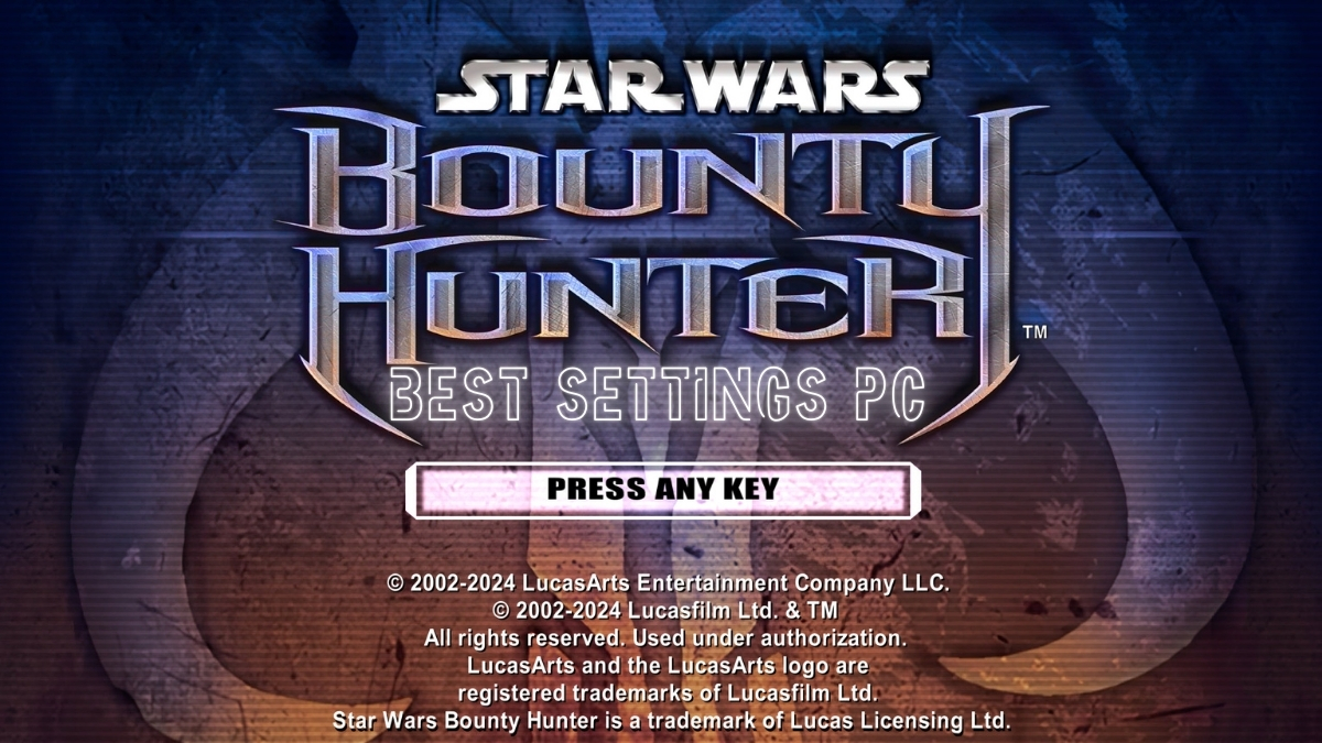 Best settings for Star Wars Bounty Hunter on PC