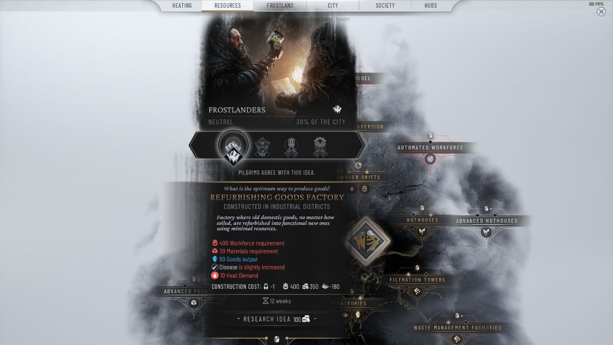 Frostpunk 2: Cómo conseguir más productos