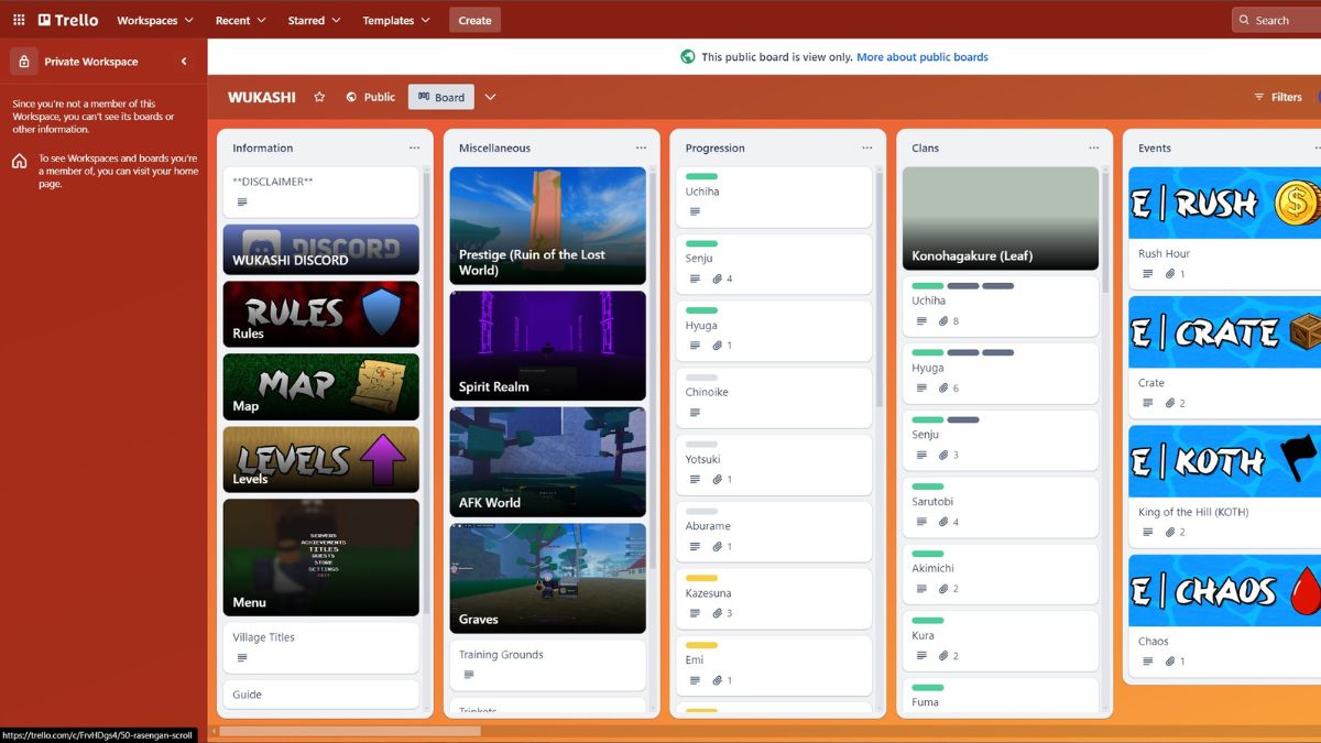 Servidor Wukashi Trello Link y Discord (septiembre de 2024)