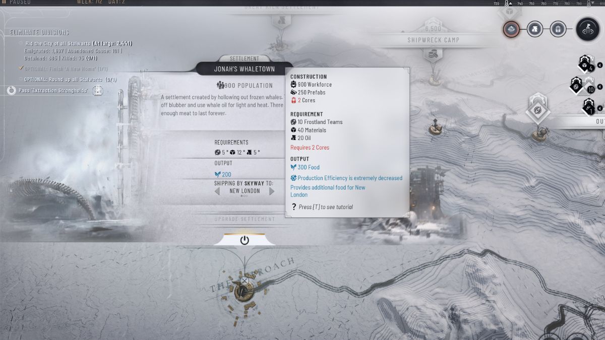 Frostpunk 2: Cómo obtener recursos infinitos [calor, comida, materiales]