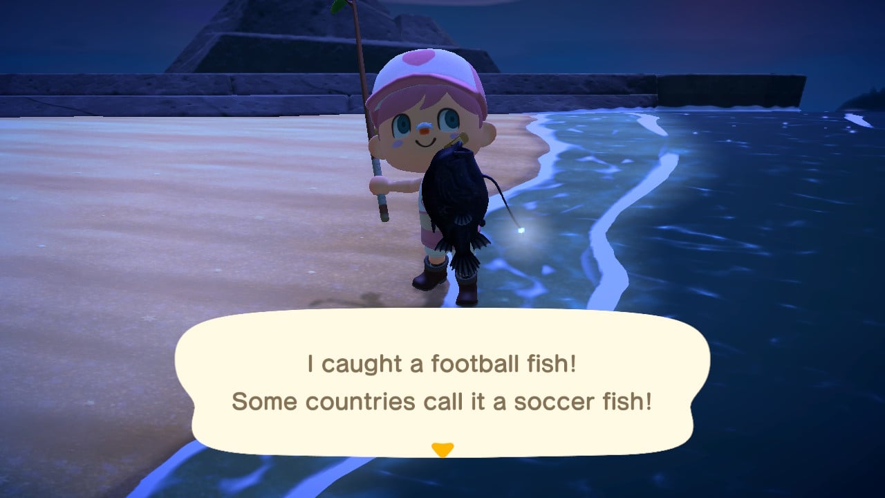 Catching a football fish