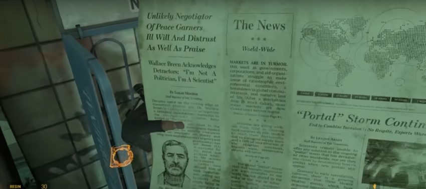 Half-Life: Alyx Easter Eggs Dr. Wallace Breen Appearances