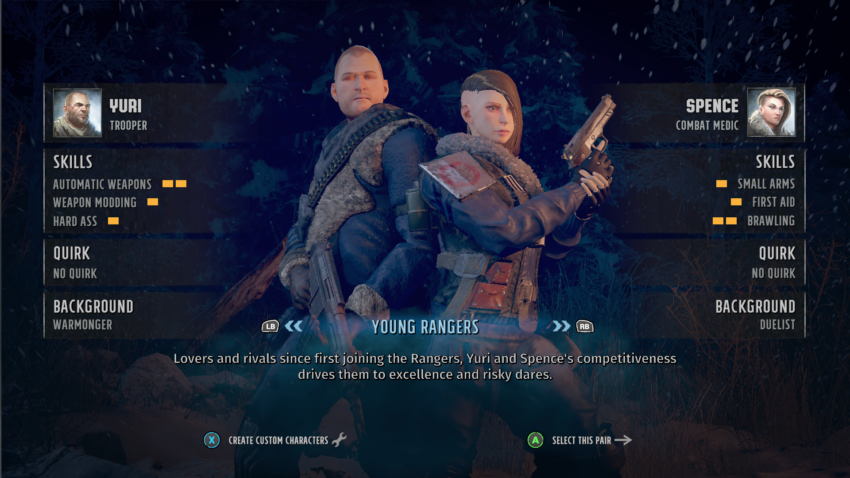 Which Ranger pairing should I start with in Wasteland 3?