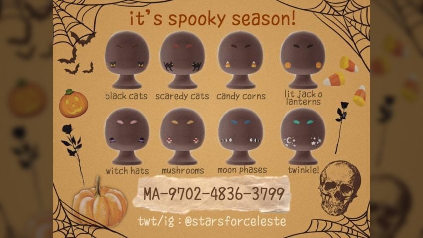 Spooky Season face designs