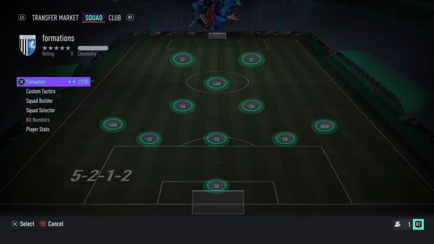 FIFA 21 5-2-1-2 Formation