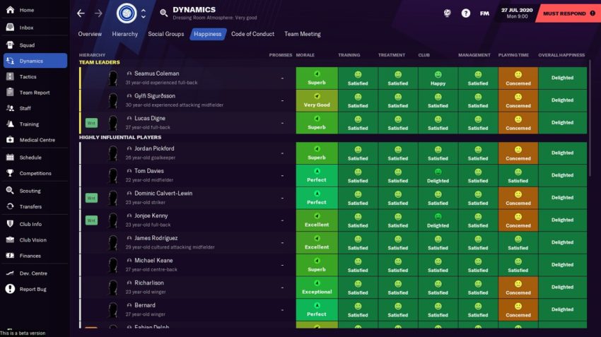 How to improve squad morale in Football Manager 2021