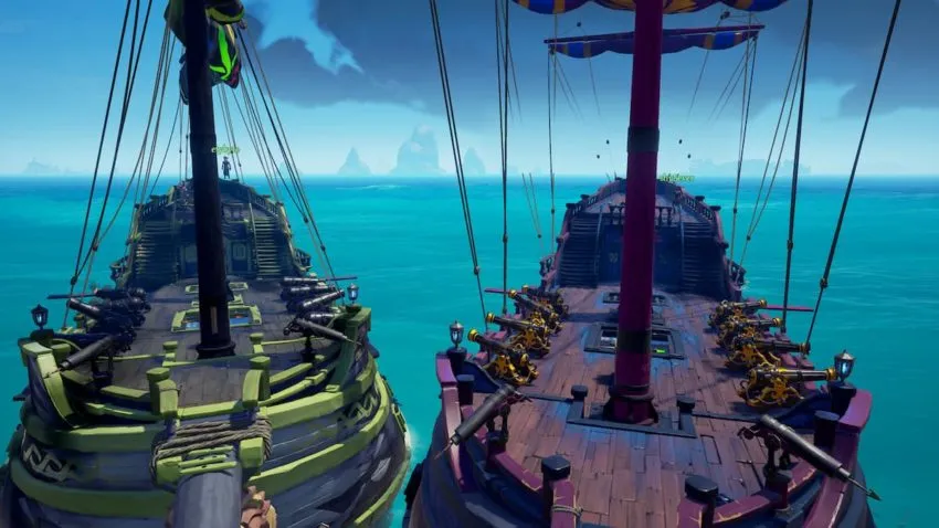 Sea of Thieves eight players two galleons