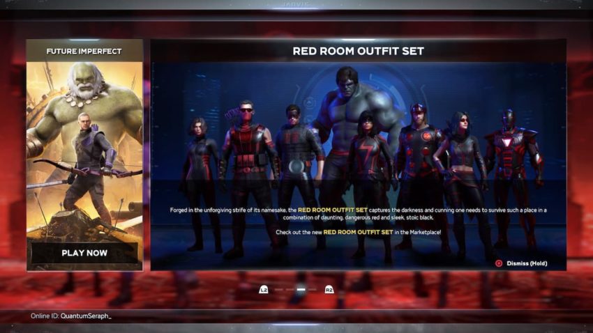 Marvel's Avengers Red Room Outfits