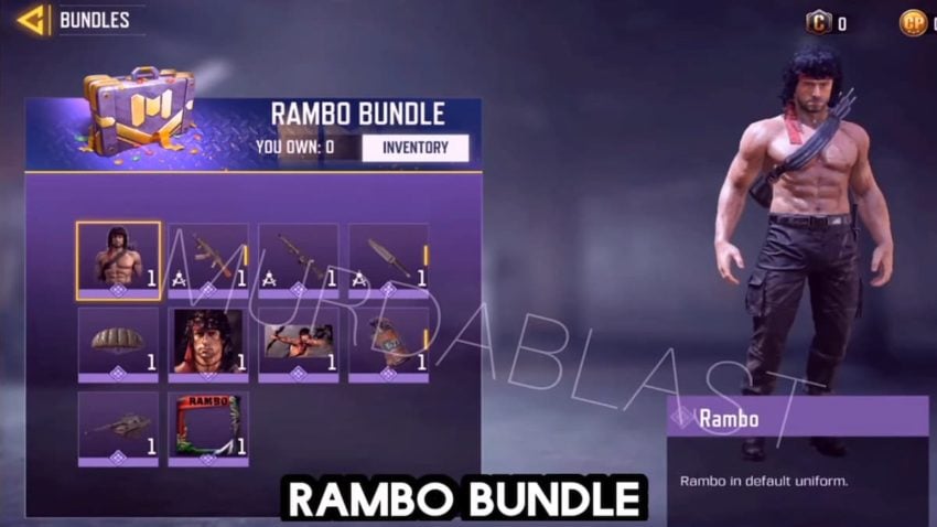 Rambo Bundle COD Mobile