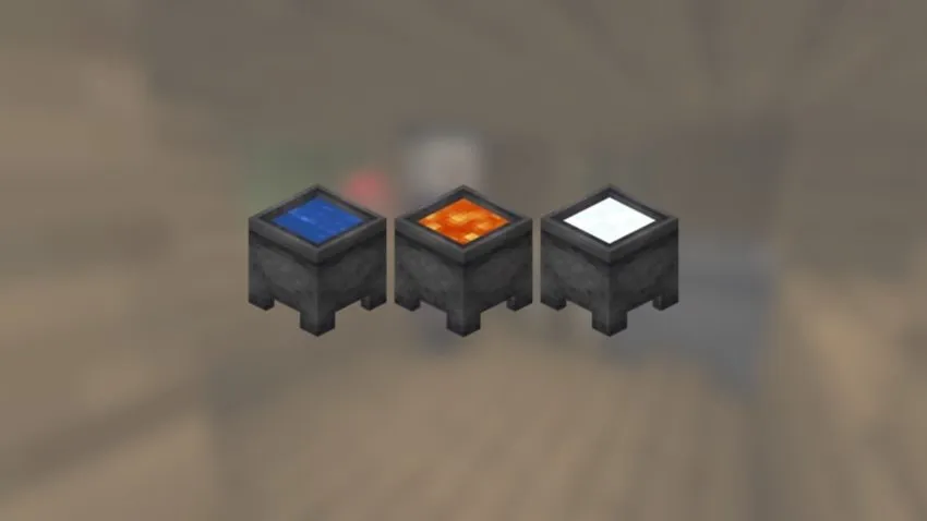 Minecraft Cauldrons all versions