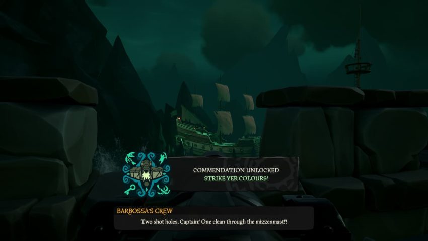Sea of Thieves: A Pirate's Life Strike Yer Colors commendation