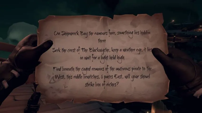 Sea of Thieves crest of the Blackwyche riddle